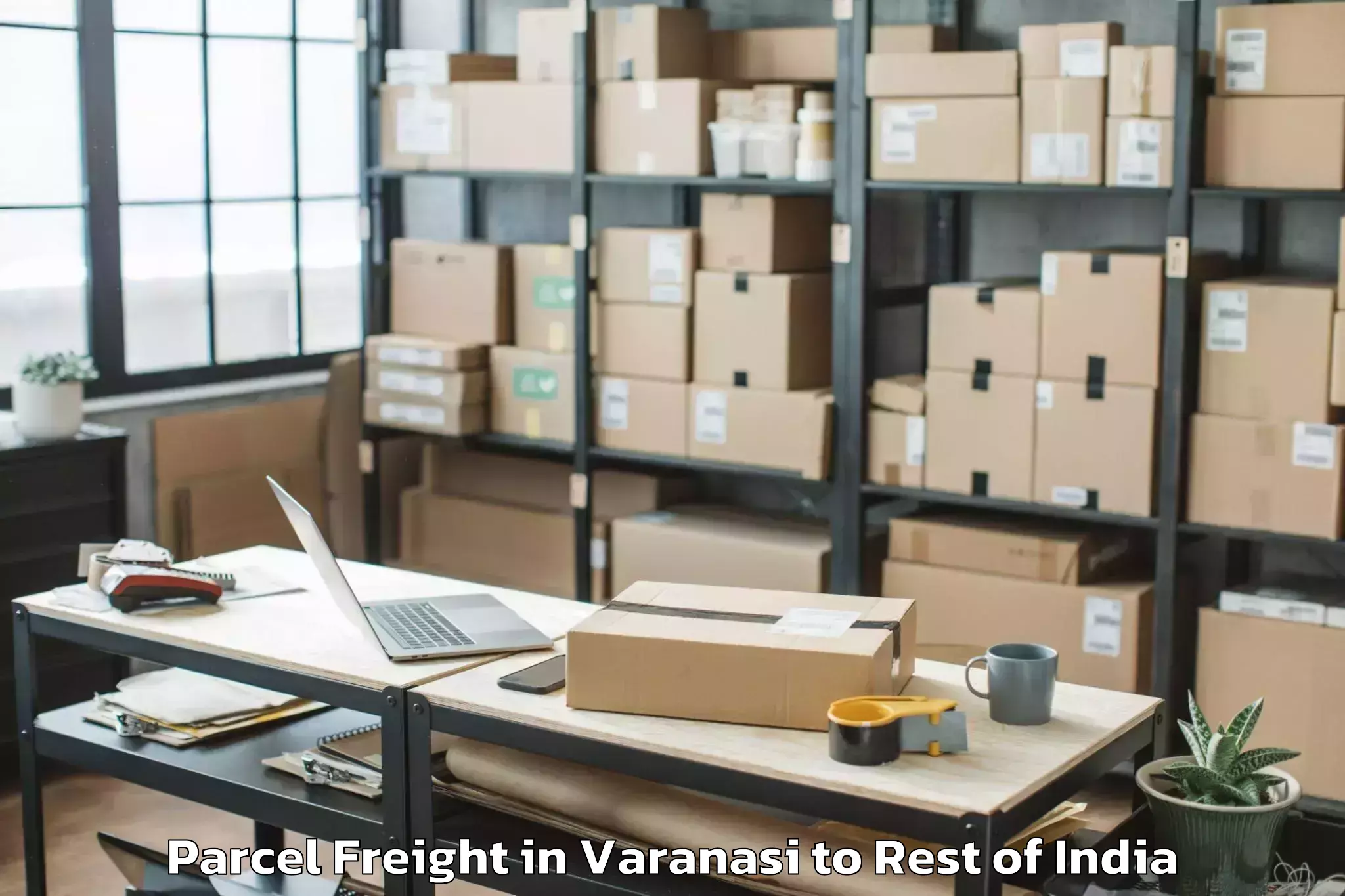 Top Varanasi to Tripuraram Parcel Freight Available